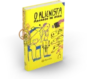 Miniatura capa 3d O alienista - Livro de bolso com chaveiro