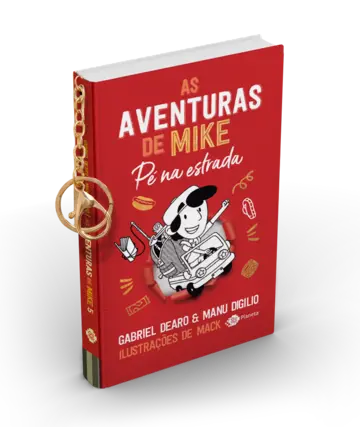 Capa As aventuras de Mike 5: pé na estrada - livro de bolso com chaveiro