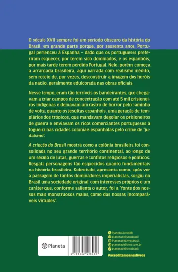 Contracapa A criação do Brasil - 2ª edição