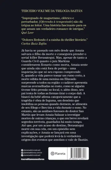 Contracapa Oferenda à tempestade