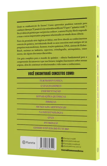 Contracapa 50 ideias de química que você precisa conhecer