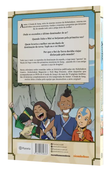 Contracapa Avatar - A lenda de Aang