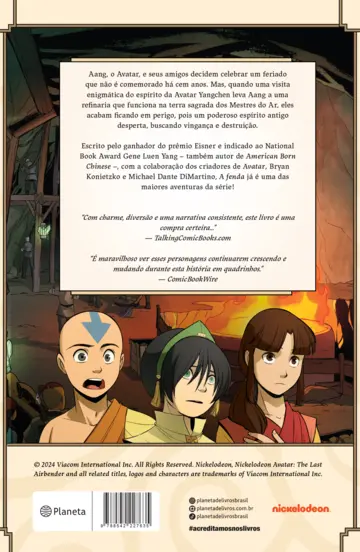 Contracapa Avatar - O último mestre do ar: A Fenda